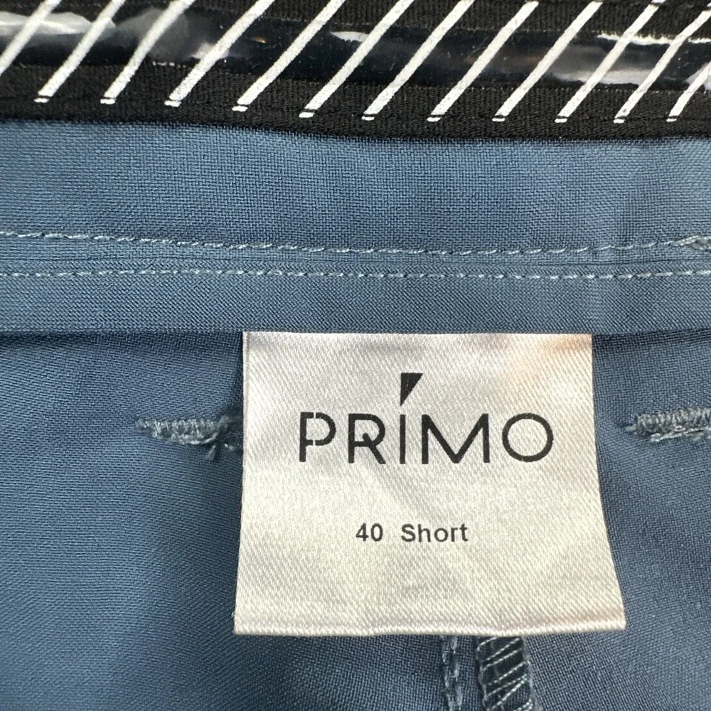 Primo Golf Pants Men 40 Short Blue Jogger Performance Tapered Stretch Ankle Zip